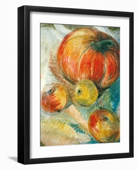 Pumpkin with Apples-Joan Thewsey-Framed Giclee Print