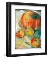 Pumpkin with Apples-Joan Thewsey-Framed Premium Giclee Print