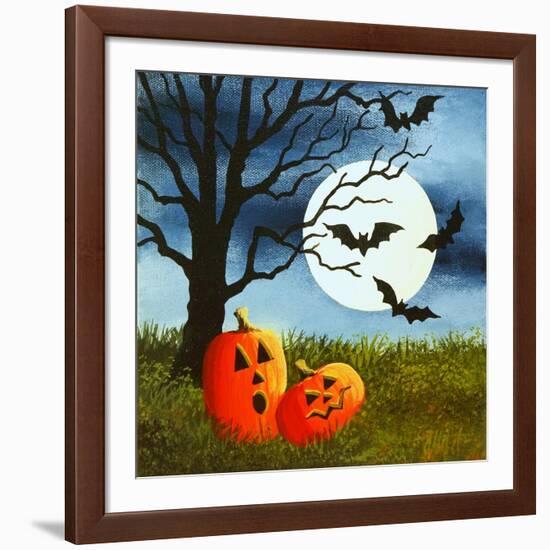 Pumpkin1 Pillow-Debbi Wetzel-Framed Giclee Print