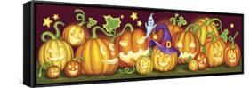 Pumpkins a Border-Olga And Alexey Drozdov-Framed Stretched Canvas