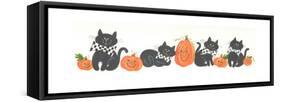 Pumpkins and Black Cats-Beverly Johnston-Framed Stretched Canvas