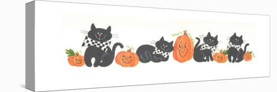 Pumpkins and Black Cats-Beverly Johnston-Stretched Canvas