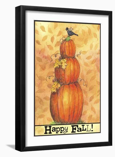 Pumpkins Happy Fall-Melinda Hipsher-Framed Premium Giclee Print