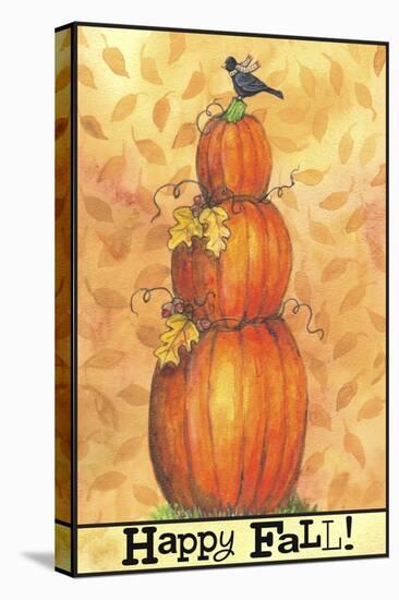 Pumpkins Happy Fall-Melinda Hipsher-Stretched Canvas