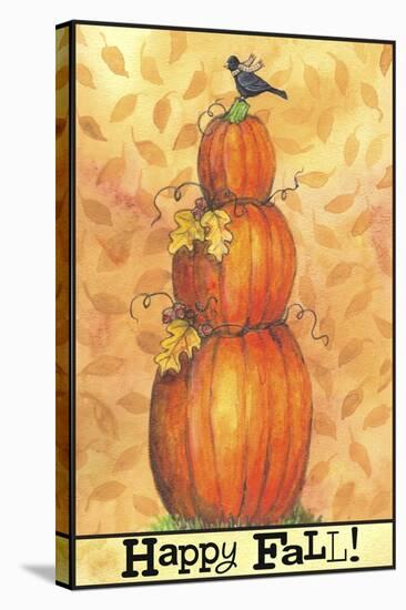 Pumpkins Happy Fall-Melinda Hipsher-Stretched Canvas