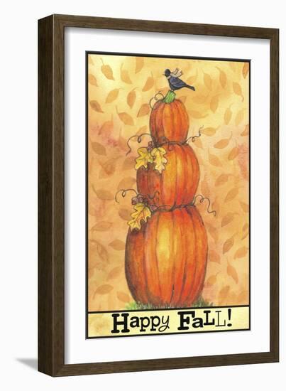 Pumpkins Happy Fall-Melinda Hipsher-Framed Giclee Print