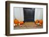 Pumpkins on Front Steps of Home during Halloween/Thanksgiving Season-Orhan-Framed Photographic Print