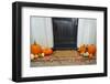 Pumpkins on Front Steps of Home during Halloween/Thanksgiving Season-Orhan-Framed Photographic Print