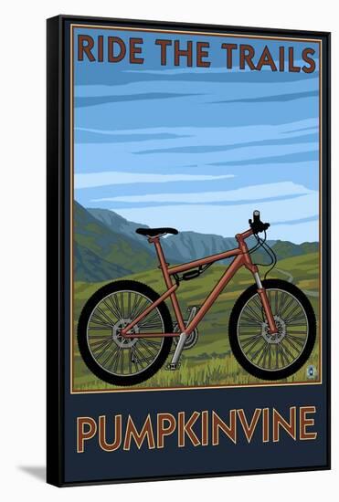 Pumpkinvine - Indiana - Ride the Trails-Lantern Press-Framed Stretched Canvas