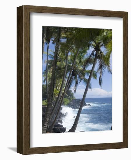 Puna (Black Sand) Beach, Island of Hawaii (Big Island), Hawaii, USA-Ethel Davies-Framed Photographic Print