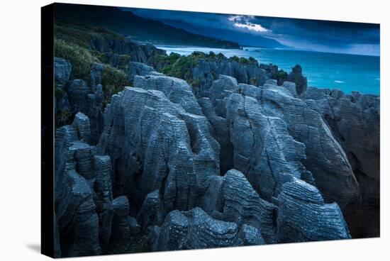 Punakaiki, Pancake Rocks, West Coast, North Island, New Zealand, Pacific-John Alexander-Stretched Canvas