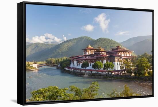 Punakha Dzong or Monastery, Punakha, Bhutan-Peter Adams-Framed Stretched Canvas