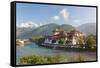 Punakha Dzong or Monastery, Punakha, Bhutan-Peter Adams-Framed Stretched Canvas