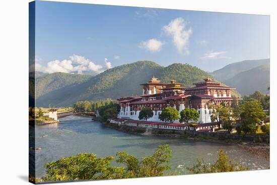 Punakha Dzong or Monastery, Punakha, Bhutan-Peter Adams-Stretched Canvas