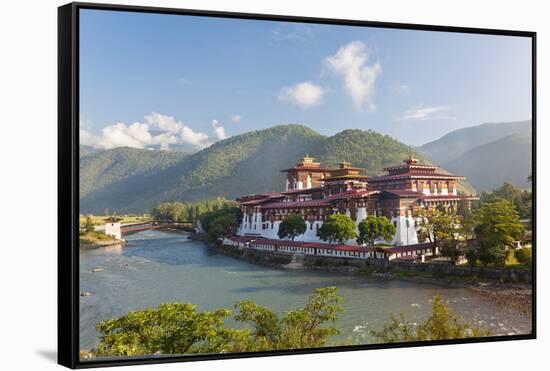 Punakha Dzong or Monastery, Punakha, Bhutan-Peter Adams-Framed Stretched Canvas