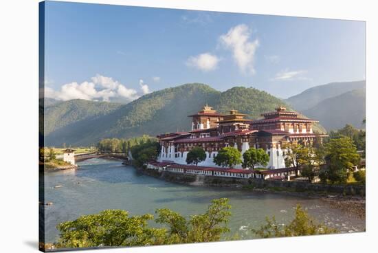 Punakha Dzong or Monastery, Punakha, Bhutan-Peter Adams-Stretched Canvas