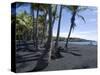 Punaluu Black Sand Beach, Island of Hawaii (Big Island), Hawaii, USA-Ethel Davies-Stretched Canvas