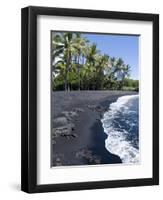 Punaluu Black Sand Beach, Island of Hawaii (Big Island), Hawaii, USA-Ethel Davies-Framed Photographic Print