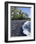 Punaluu Black Sand Beach, Island of Hawaii (Big Island), Hawaii, USA-Ethel Davies-Framed Photographic Print