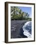 Punaluu Black Sand Beach, Island of Hawaii (Big Island), Hawaii, USA-Ethel Davies-Framed Photographic Print