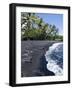 Punaluu Black Sand Beach, Island of Hawaii (Big Island), Hawaii, USA-Ethel Davies-Framed Photographic Print