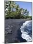 Punaluu Black Sand Beach, Island of Hawaii (Big Island), Hawaii, USA-Ethel Davies-Mounted Photographic Print