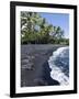 Punaluu Black Sand Beach, Island of Hawaii (Big Island), Hawaii, USA-Ethel Davies-Framed Photographic Print