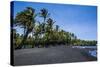 Punaluu Black Sand Beach on Big Island, Hawaii, United States of America, Pacific-Michael Runkel-Stretched Canvas