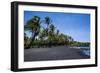 Punaluu Black Sand Beach on Big Island, Hawaii, United States of America, Pacific-Michael Runkel-Framed Photographic Print