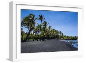 Punaluu Black Sand Beach on Big Island, Hawaii, United States of America, Pacific-Michael Runkel-Framed Photographic Print