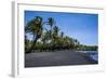 Punaluu Black Sand Beach on Big Island, Hawaii, United States of America, Pacific-Michael Runkel-Framed Photographic Print