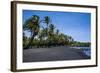 Punaluu Black Sand Beach on Big Island, Hawaii, United States of America, Pacific-Michael Runkel-Framed Photographic Print