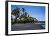 Punaluu Black Sand Beach on Big Island, Hawaii, United States of America, Pacific-Michael Runkel-Framed Photographic Print