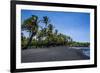 Punaluu Black Sand Beach on Big Island, Hawaii, United States of America, Pacific-Michael Runkel-Framed Photographic Print