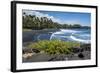 Punaluu Black Sand Beach on Big Island, Hawaii, United States of America, Pacific-Michael Runkel-Framed Photographic Print