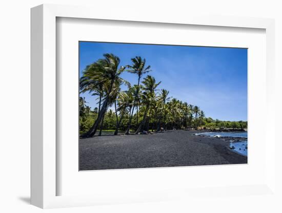 Punaluu Black Sand Beach on Big Island, Hawaii, United States of America, Pacific-Michael Runkel-Framed Photographic Print