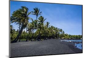 Punaluu Black Sand Beach on Big Island, Hawaii, United States of America, Pacific-Michael Runkel-Mounted Photographic Print