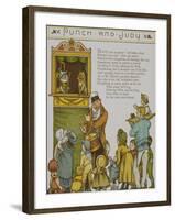 Punch and Judy. Children Watching a Punch and Judy Show. Illustration From London Town'-Thomas Crane-Framed Giclee Print