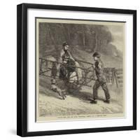 Punch and Judy on their Travels, a Sketch on a Turnpike Road-Samuel Edmund Waller-Framed Giclee Print