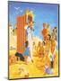 Punch and Judy Show on the Beach-English School-Mounted Giclee Print
