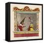 Punch and Pretty Poll-George Cruikshank-Framed Stretched Canvas