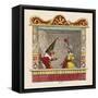 Punch and Pretty Poll-George Cruikshank-Framed Stretched Canvas