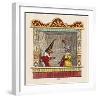 Punch and Pretty Poll-George Cruikshank-Framed Art Print