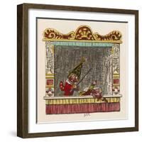 Punch Beats Judy-George Cruikshank-Framed Art Print