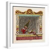 Punch Beats Judy-George Cruikshank-Framed Art Print