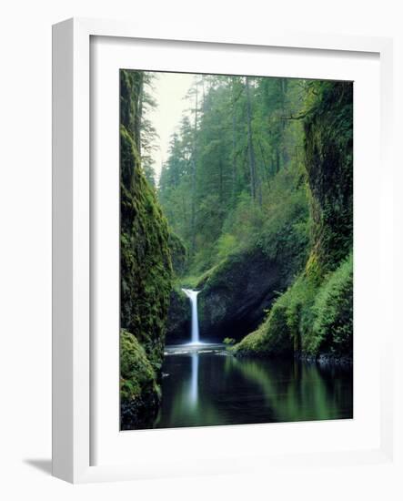 Punch Bowl Falls, Eagle Creek, Columbia River Gorge Scenic Area, Oregon, USA-Janis Miglavs-Framed Photographic Print