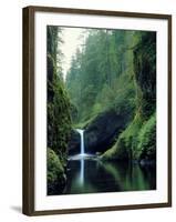 Punch Bowl Falls, Eagle Creek, Columbia River Gorge Scenic Area, Oregon, USA-Janis Miglavs-Framed Photographic Print