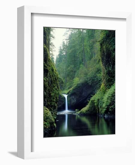 Punch Bowl Falls, Eagle Creek, Columbia River Gorge Scenic Area, Oregon, USA-Janis Miglavs-Framed Photographic Print