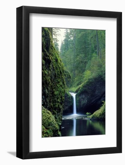 Punch Bowl Falls, Eagle Creek, Columbia River Gorge Scenic Area, Oregon, USA-Janis Miglavs-Framed Photographic Print