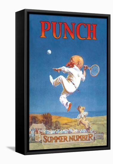 Punch: Gnome Playing Tennis-null-Framed Stretched Canvas